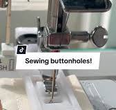Here’s how I sew buttonholes using my sewing machine 🙂🪡 (warning if the  word buttonhole triggers you lol) #sew #sewing #sewingtiktok