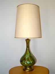 Mid Century Modern Green Drip Glaze Ceramic Table Lamp Etsy Vintage Table Lamp Ceramic Table Lamps Lamp