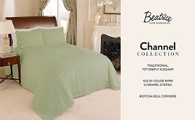 Lavender king chenille bedspread amazon. Amazon Com Beatrice Home Fashions Channel Chenille Bedspread Full Sage Home Kitchen