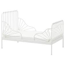 Minnen White Ext Bed With Slatted Bed Base 80x200 Cm Ikea En 2020 Lit Extensible Cadre De Lit Base De Lit
