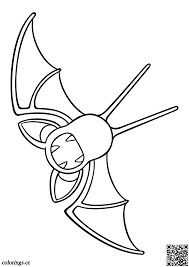 Discover all our printable coloring. 041 Zubat è'—è‰²é  å® ç‰©å°ç²¾çµè'—è‰²é  Colorings Cc