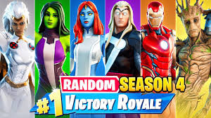 Fortnite chapter 2 season 4 is now live, and players can jump in the game with their favourite marvel superheroes. The Random Season 4 Challenge In Fortnite