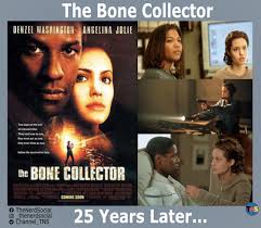 Today is the 25th Anniversary release of the movie The Bone Collector  (STARZ). Starring Denzel Washington, Angelina Jolie, Queen Latifah, Michael  Rooker, Luis Guzman, and Ed O'Neill, the movie is based on