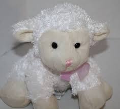 Amscan Lamb White Cream Plush Stuffed Animal Lavender Bow Small Toy 7 Sheep Euc Amscan Easter Easter Plush Bunny Plush Plush Stuffed Animals