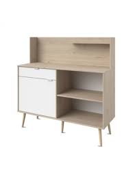 Meuble bas de cuisine ouverture droite en pin blanc l 60 cm newport. Buffet Bas 1 Porte 1 Tiroir Olga 803332 Decor Imitation Chene Buffet De Cuisine But