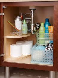 Storage Packed Bathroom Remodel With Images Stackable Storage Bins Sink Storage Under Bathroom Sinks