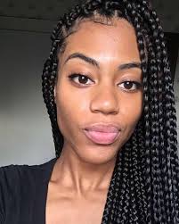 There are many types of braids that you can try such as blocky braids, twist braids, micro braids, black braided buns, cornrows, fishtails, hair bands, tree braids and french braids. 45 Stunning Medium Box Braids Experiment With One Of These Fine Days Medium Box Braids Box Braids Hairstyles Single Braids Hairstyles