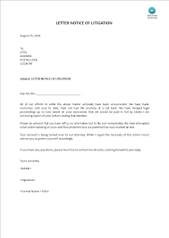 Legla letter sample without prejudice : Litigation Letter Notice Templates At Allbusinesstemplates Com