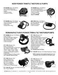 Maybe you would like to learn more about one of these? Remanufactured Power Trim Amp Tilt Motors Pumps Api Marine