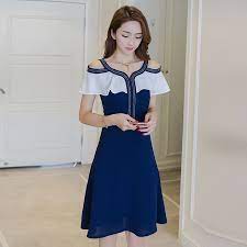 ช ดเดรสส น ำเง นสวยๆราคาถ ก sp147 เดรส ช ดเดรส สไตล แฟช น