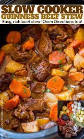 Slow Cooker Guinness Beef Stew Dinner Then Dessert Crockpot Recipes Beef Stew Beef Stew Recipe Slow Cooker Beef Stew