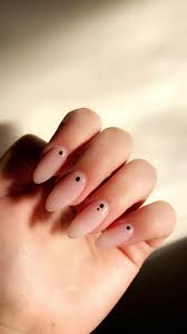 Short Almond Shaped Black Acrylic Nails Neutral Acrylic Nails Neutral Nails Acrylic Almond Acrylic Nails Almond Shaped Nails Designs