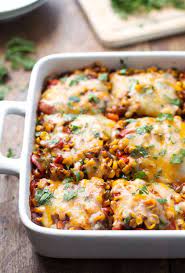 Healthy Mexican Casserole With Roasted Corn And Peppers Recipe Food Mexican Food Recipes Healthy Mexican Casserole Casserole Recipes
