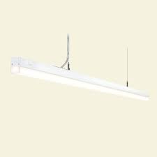 Armacost Lighting 4 Ft 32 Watt Integrated Led Linear Slimlight Matte White Shop Light Bright White 325300 The Home Depot Shop Lighting Fluorescent Light High Bay Lighting