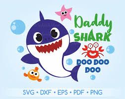 Daddy Shark Svg File Daddy Shark Printable Daddy Shark Dxf Etsy Shark Theme Birthday Shark Themed Birthday Party Baby Shark