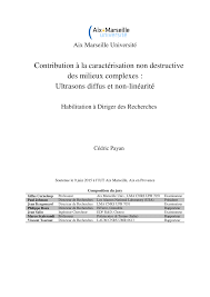 Pdf Contribution A La Caracterisation Non Destructive Des Milieux Complexes Ultrasons Diffus Et Non Linearite Contribution To Nondestructive Characterization Of Complex Media Diffuse Ultrasound And Nonlinearity