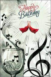 Wine Music Notes Buon Compleanno Uomo Buon Compleanno Foto Cartolina Di Compleanno