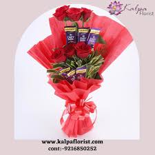 Gta flower delivery is a local flower shop providing same day flower delivery service in the greater toronto area. Chocolate Roses Bouquet Delivery In Delhi Kalpa Florist