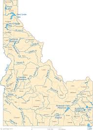 Map Of Idaho Lakes Streams And Rivers