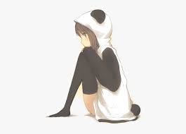 Image of outline for hoodie designs drawing base manga drawing. Anime Girl In Panda Hoodie Hd Png Download Transparent Png Image Pngitem