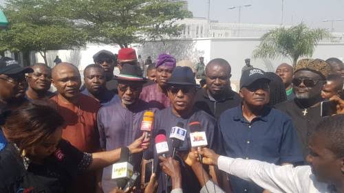 Image result for Insecurity: PDP leaders take protest to American Embassy"