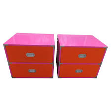 Diy nightstand | concrete and wood nightstand with plans. Fun Pop Colored Pair Of Campaign Nightstands Mid Century Modern Campaigner For Sale At 1stdibs