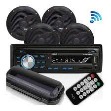 Pyle Plcdbt95mrb Marine Audio Stereo Marine Stereo Waterproof Speaker Marine Audio