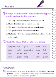 Grade 4 Grammar Lesson 6 Nouns Gender 5 Grammar Lessons Grammar And Vocabulary English Grammar Worksheets