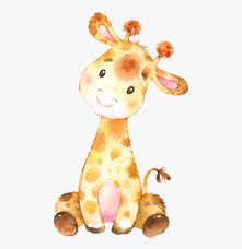 Download Baby Giraffe Watercolor Clipart Transparent Cartoons Baby Giraffe Nursery Art Hd Png Download Transparent Png Image Pngitem