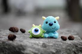 Baby Mike And Sulley From Monsters Inc Amigurumi Fat Face Me