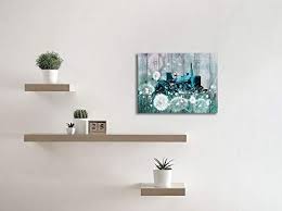 Traditional brick walls, colored wall designs, as well as graffiti, hedges and wood walls. Home Kitchen Bathroom Teal Decor Dream Tractors Dandelion Canvas Wall Art Farmhouse Room Decor For Bedroom Walls Aesthetic House Wall Decor 12x16 Inches Wall Decor