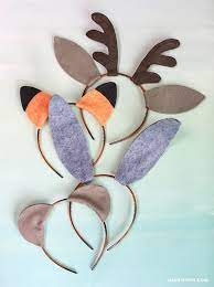 Diy Felt Animal Ears Lia Griffith Diy Felt Animals Felt Diy Diy Halloween Costumes For Kids