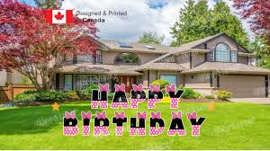 These vibrant and colorful characters vary from alphabet letters and numbers to emojis . Happy Birthday Black Pink Mouse Style Letters Yard Card Sets 24 T Artsoft Expo Solutions Inc