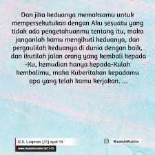 Surah Luqman Ayat 15 Qs 31 15 Tafsir Alquran Surah Nomor 31 Ayat 15