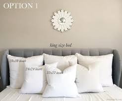 Pillow Size Guide For King Beds Arianna Belle Bedroom Pillows Arrangement Bed Pillow Sizes Bed Pillows King