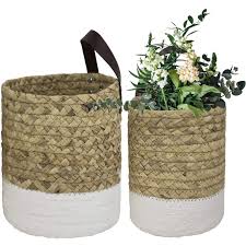 Synthetic wicker woven basket texture seamless 12567. Wall Hanging Woven Hanging Basket For Planters Woven Rattan Wicker Garden Wall Ebay