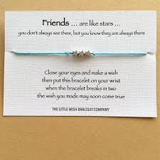 Articulos Similares A Los Amigos Son Como Estrellas Poema Deseo Deseo Amistad Pulsera Regalo Favor En E Envoltura De Celofan Pulseras Y Brazaletes Estrellas