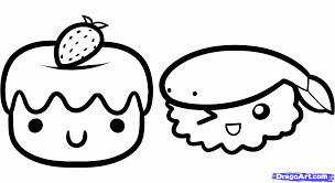 Coloring pages for boys and girls will love this coloring game for children. Cute Kawaii Food Coloring Pages Coloring Home