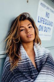 1/4 black, 1/4 white and 1/2 asian. Woman With Black White And Grey Blanket Leaning On Wall With No Lifeguard On Duty Signage Photo Free People Image On Unsplash