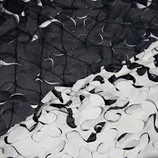 Filet camouflage blanc avec maille 6mx3m. Filet De Camouflage Gris Charbon Ignifuge Et Renforce