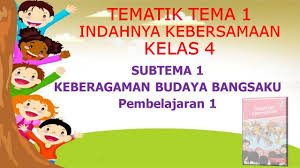 Soal bahasa inggris kelas 4 semester 2 beserta kunci jawaban. Kelas 4 Tematik Tema 1 Indahnya Kebersamaan Subtema 1 Pembelajaran 1 Youtube