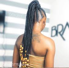 No matter what braided styles are trending on insta right now, there's one you're guaranteed to see every season—goddess braids, aka the thicker version of cornrows. Black Braided Hairstyles 2020 For Classic Ladies Od9jastyles