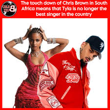 The touch down of Chris Brown in South Africa means that Tyla is no longer  the best singer in the country.