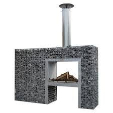 Gabion Double Sided Fireplace Bbq Double Sided Fireplace Outdoor Fireplace Backyard Fire