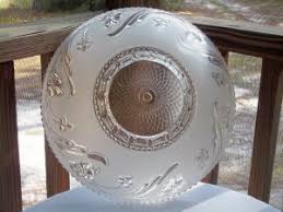 1930 S Nouveau Pressed Glass Ceiling Light Cover
