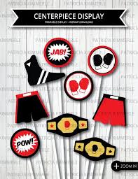 With over 34,000 online party products including party decorations and party favors that you can't find in box stores. Centerpiece Printable Boxing Glove Boxer Sports Theme Athletic Birthday Party Decorati Sports Party Decorations Boxing Theme Party Ideas Birthday Party Box