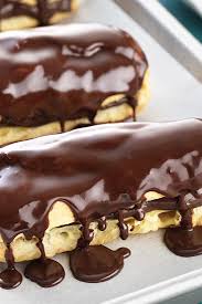 Dark Chocolate Eclairs Recipe Chocolate Eclair Recipe King Arthur Flour Recipes Dessert Cookbooks