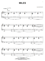 Sheet Music Digital Files To Print Licensed Miles Davis