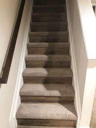 Carpeted Treads Only Wood And Carpet Stairs Carpet Treads Stair Decor