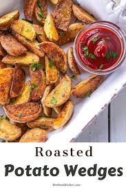 The Best Baked Potato Wedges Crispy Recipe Potato Wedges Baked Seasoned Potato Wedges Baked Potato Wedges Oven